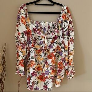 Addition Elle Multicolor Floral Blouse